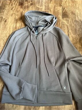 Spyder Active Full-Zip Hoodie in Taupe Brown